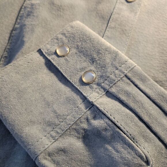 New Frontier snap front leather suede jacket Pre-owned - Picture 3 of 6